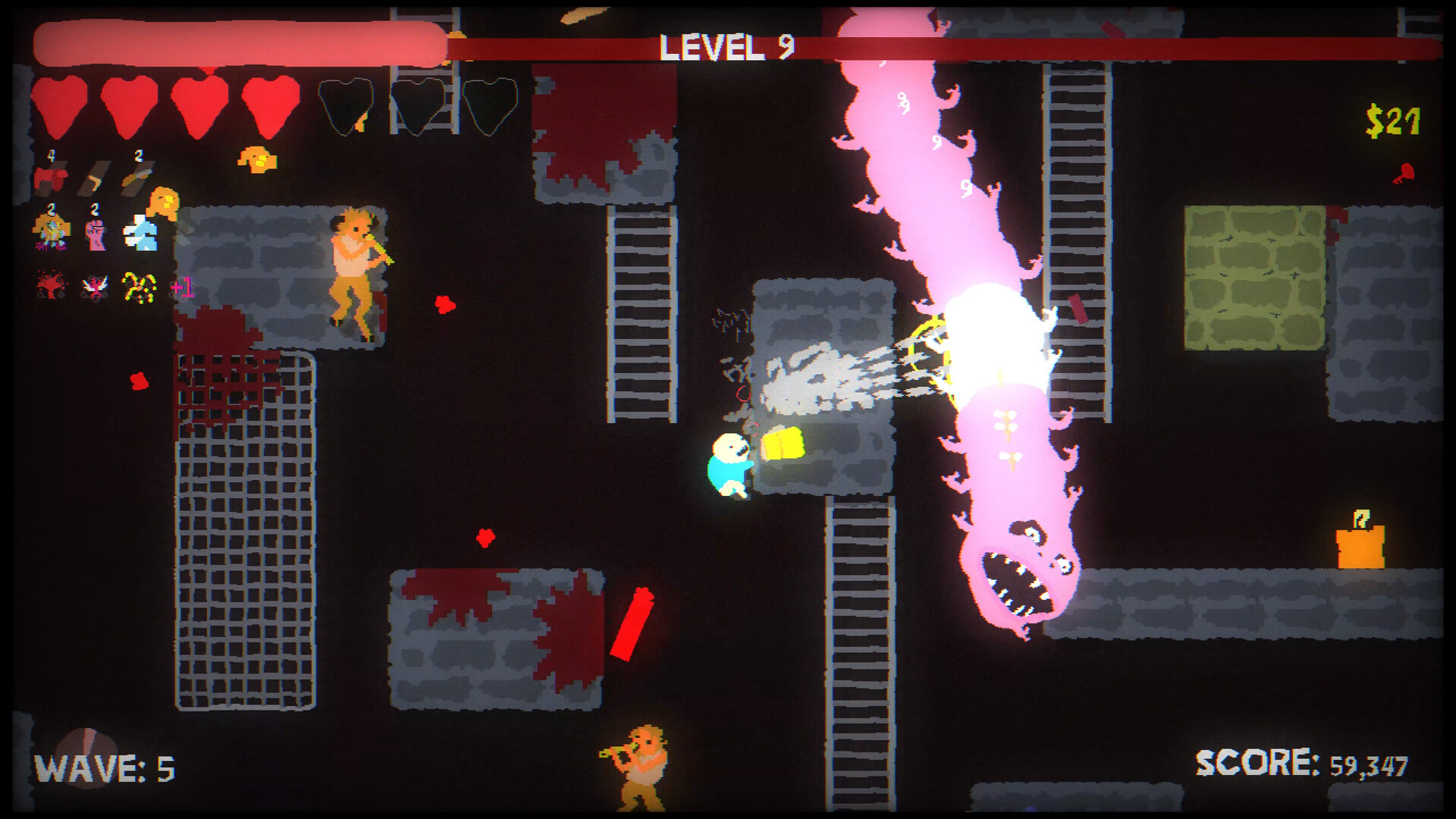 Blood Dungeon bullet heaven gameplay in a dark dungeon